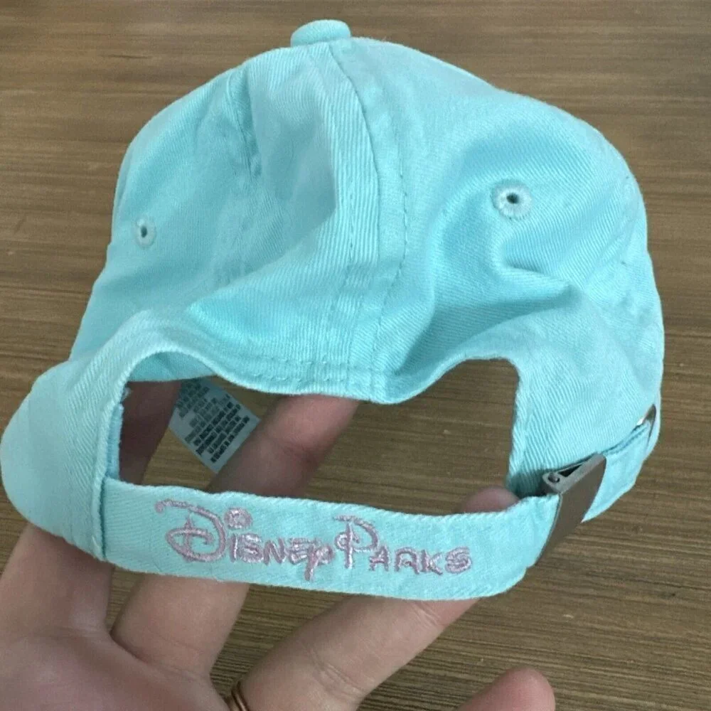 Disney Parks Vacation Mode Castle Aqua Turquoise Blue Adult Baseball Cap Hat